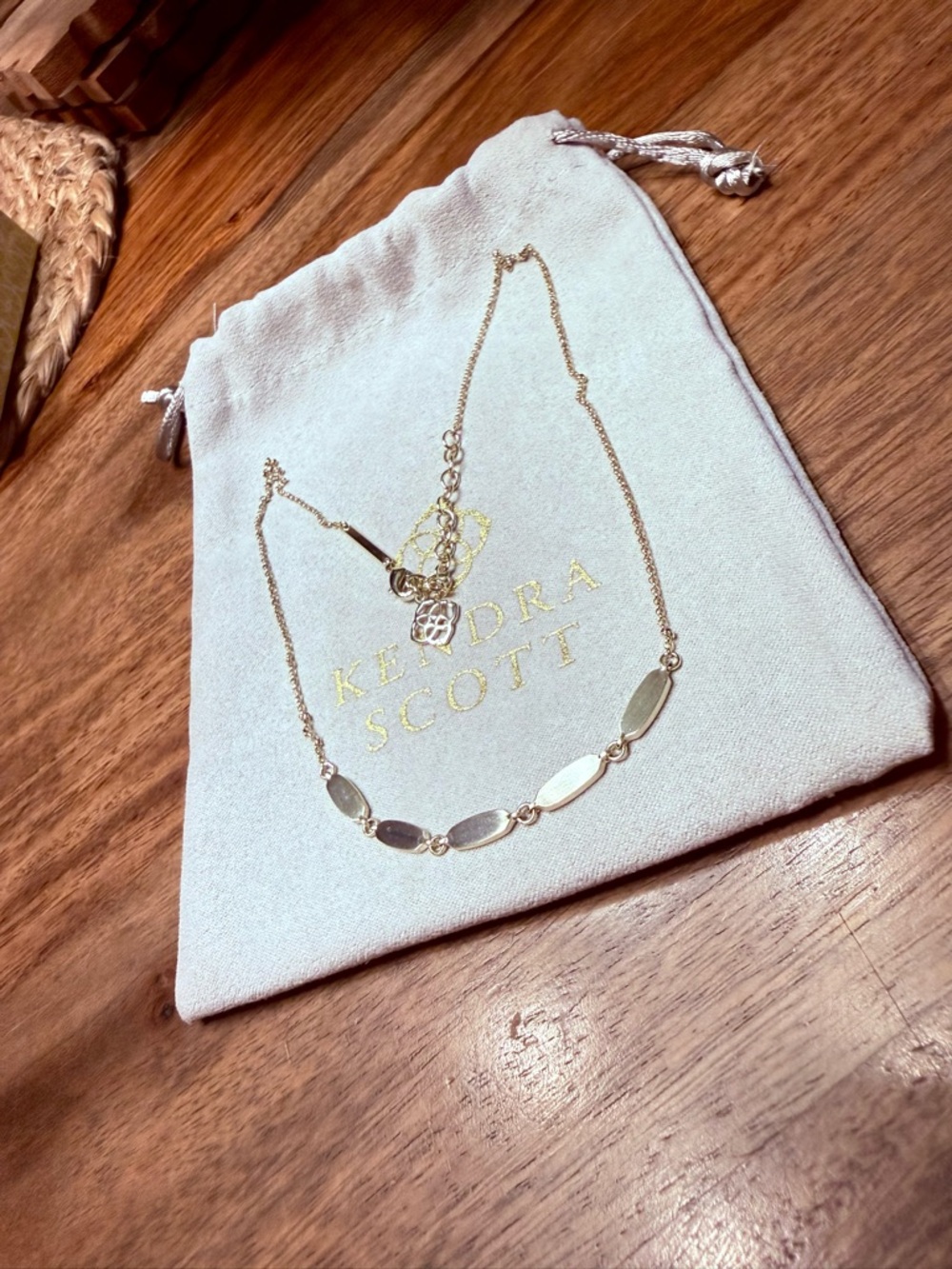 Kendra Scott Gold Linked Bar Necklace
